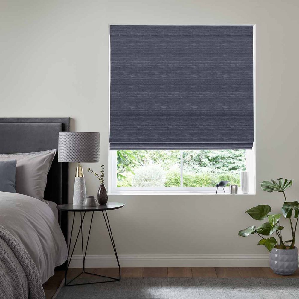 Vegas Indigo Roman Blind