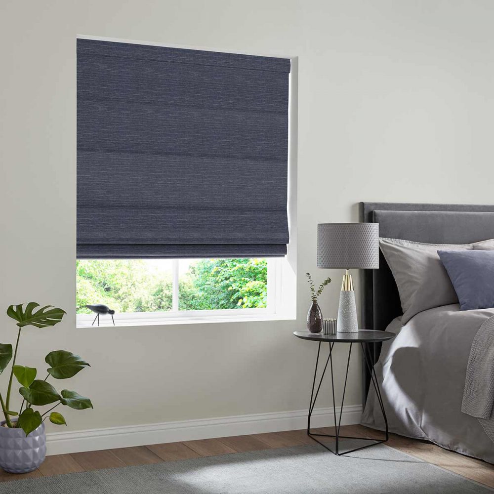 Vegas Indigo Roman Blind