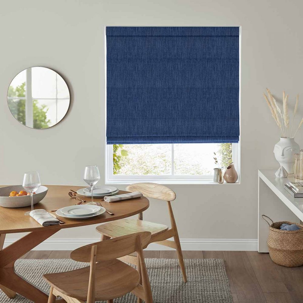 Seattle Indigo Roman Blind