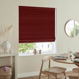 Angeles Crimson Roman Blind