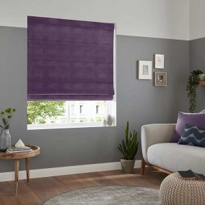 Angeles Aubergine Roman Blind