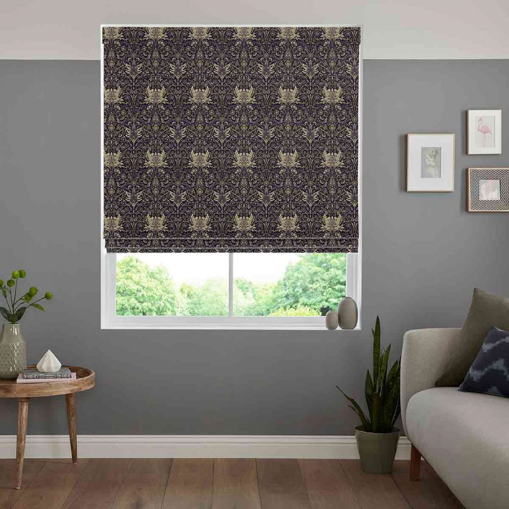 Talbot  Plum Roman Blind