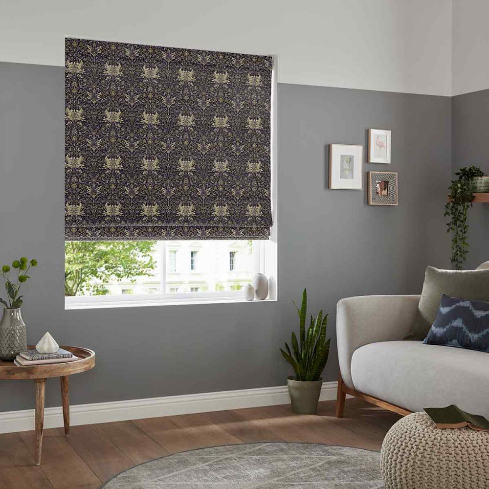 Talbot  Plum Roman Blind