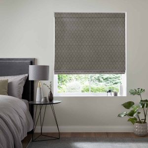 Celeste  Graphite Roman Blind