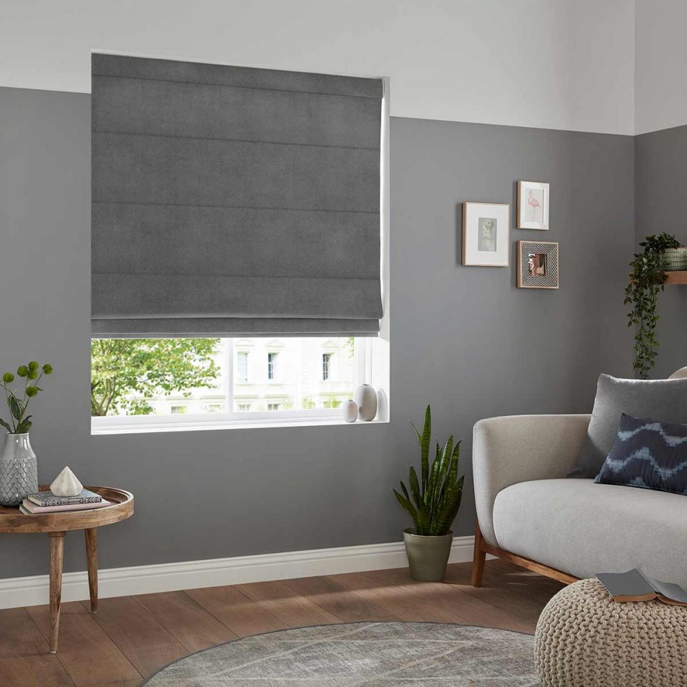 Cassandra  Slate Roman Blind