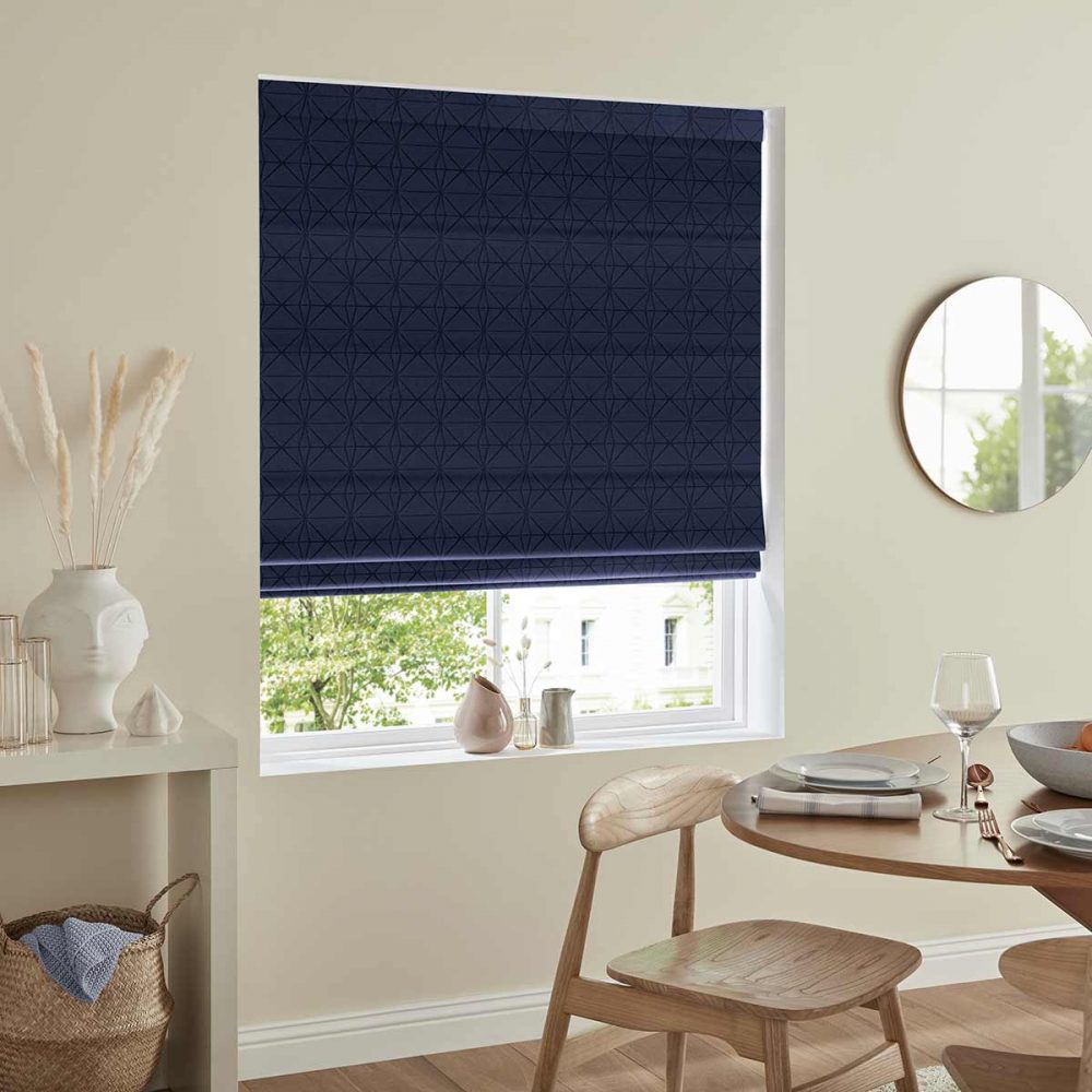 Astrid  Indigo Roman Blind