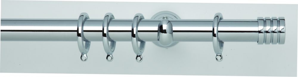 Neo 28mm Chrome Stud Complete Metal Pole Set