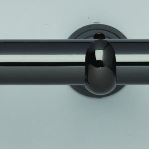 Neo 28mm Black Nickel Stud Metal Eyelet Pole Set