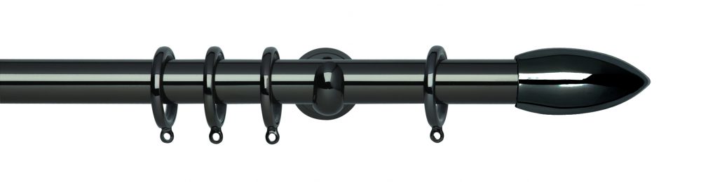 Neo 28mm Black Nickel Bullet Complete Metal Pole Set