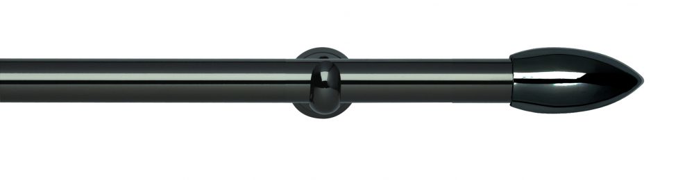 Neo 28mm Black Nickel Bullet Metal Eyelet Pole Set