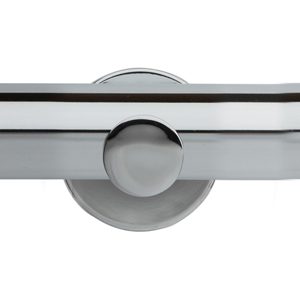 Neo 35mm Chrome Bullet Metal Eyelet Pole Set