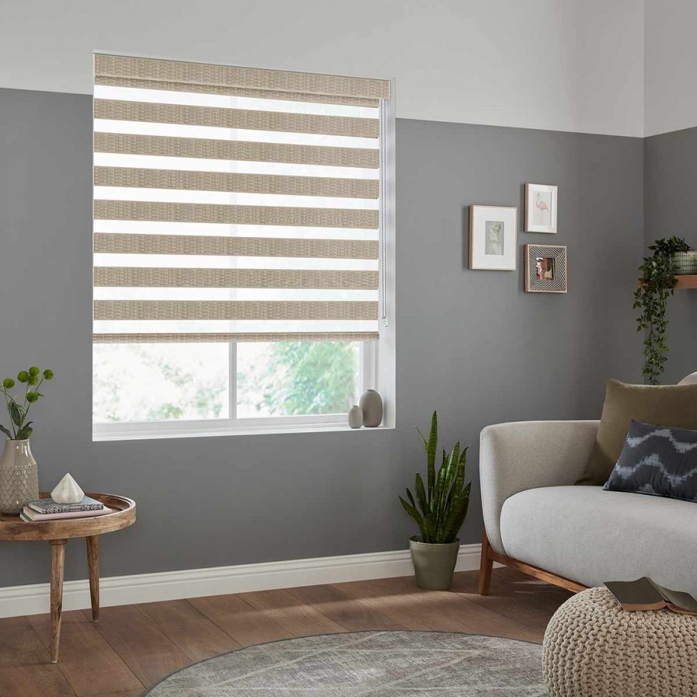 Rattan Oak Fifty50 Blinds