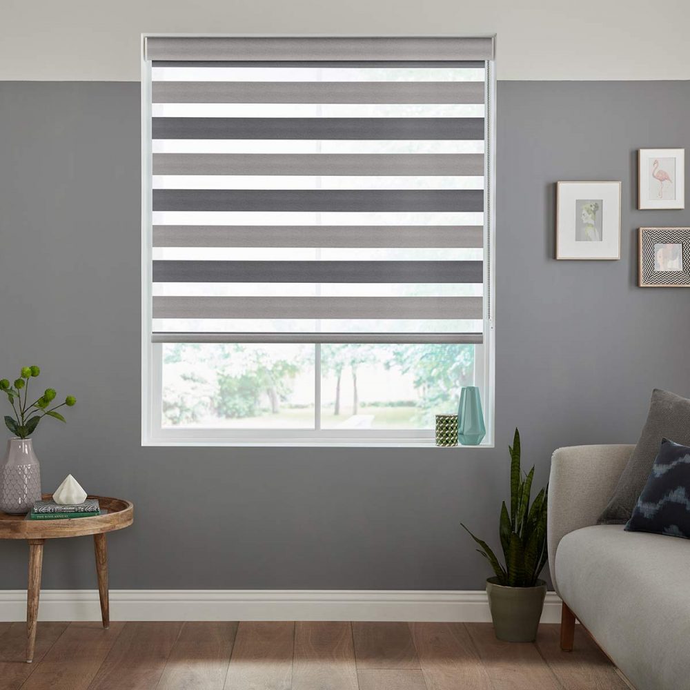 Gemini Grey Fifty50 Blinds