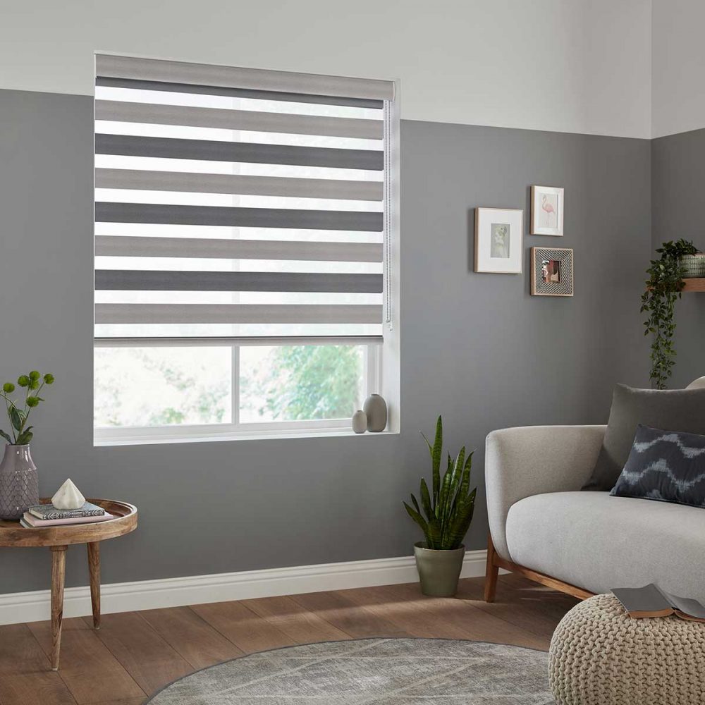 Gemini Grey Fifty50 Blinds