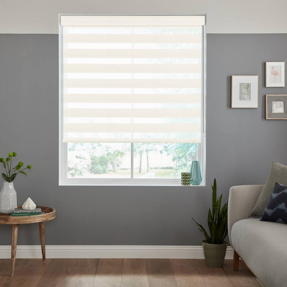 Linen Stripe Fifty50 Blinds