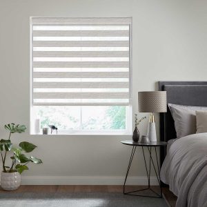 Kira Charcoal Silver Fifty50 Blinds