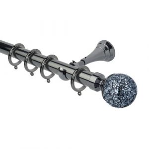 Neo Style 28mm Mosaic Ball Black Nickel Complete Metal Pole Set