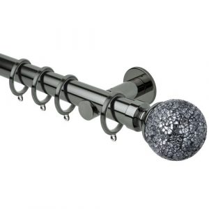 Neo Style 35mm Mosaic Ball Black Nickel Complete Metal Pole Set