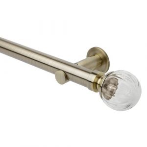 Neo Style 35mm Clear Pumpkin Spun Brass Metal Eyelet Pole Set