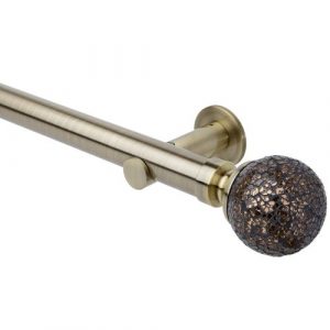 Neo Style 35mm Mosaic Ball Spun Brass Metal Eyelet Pole Set