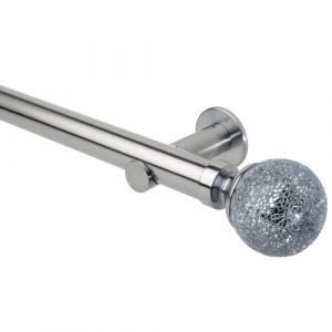 Neo Style 35mm Mosaic Ball Stainless Steel Metal Eyelet Pole Set