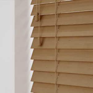 Taupe  - 50mm Real wood Blind