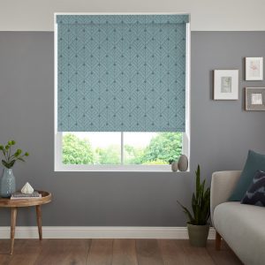 Diamonds Aqua Roller Blinds