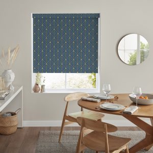 Diamonds Navy Roller Blinds