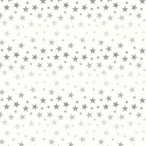 Twinkle Stars  Silver Roman Blind