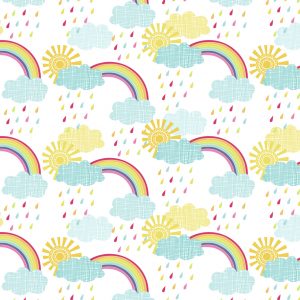 Rainbow Skies  Multi Roman Blind