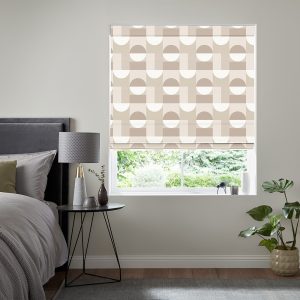 Oblique  Taupe Roman Blind