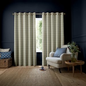 George Stripe Indigo Curtain