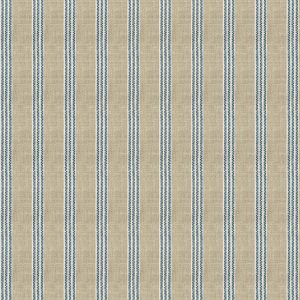 George Stripe Indigo Curtain