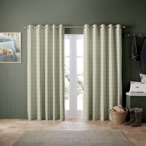 George Stripe Sage Curtain