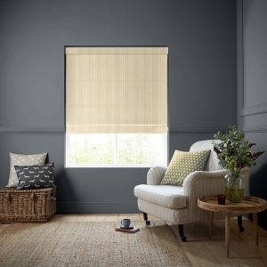 Oscar Stripe Gold Roman Blind