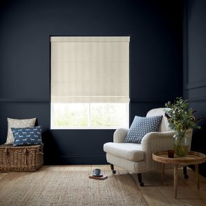 Oscar Stripe Linen Roman Blind