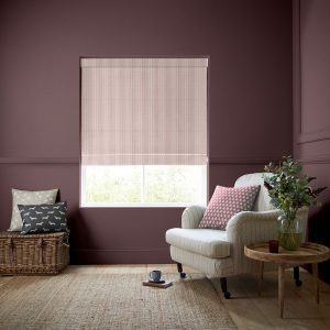 Oscar Stripe Raspberry Roman Blind