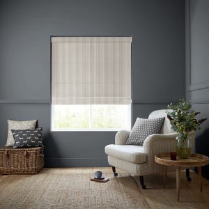 Oscar Stripe Smoke Roman Blind