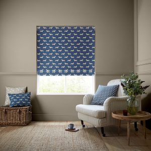 Peggy Indigo Roman Blind