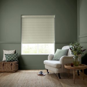 George Stripe Sage Roller Blinds