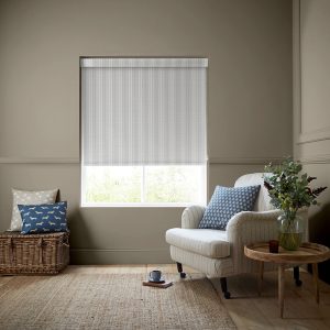 Oscar Stripe Indigo Roller Blinds