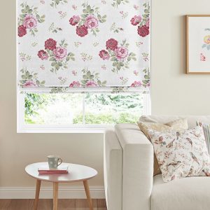 Antique Rose Pink Roman Blind