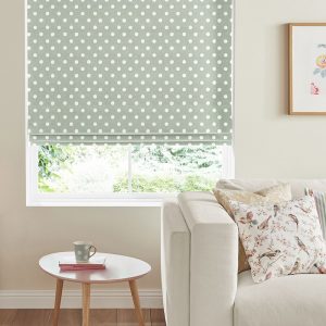 Button Spot Aloe Roman Blind