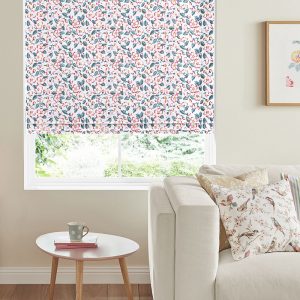 Climbing Blossom Blush Roman Blind