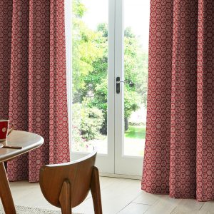 Freston Rose Red Curtain