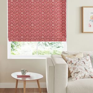 Freston Rose Red Roman Blind