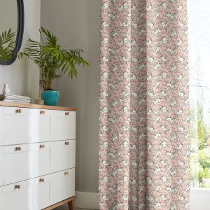 Jumping Bunnies Blush Curtain