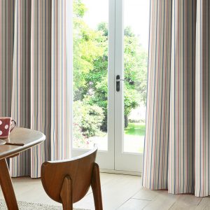 Mid Stripe Chalk Curtain