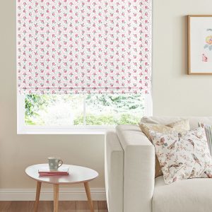 Provence Rose Pink Roman Blind