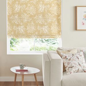 Washed Rose Ochre Roman Blind